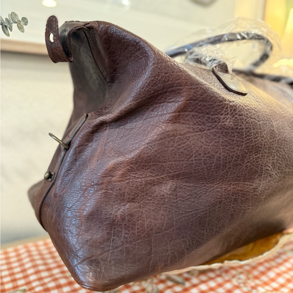 NEW Moor and Giles Benedict Weekend Bag in Titan Milled Brown - Picture 5 of 16